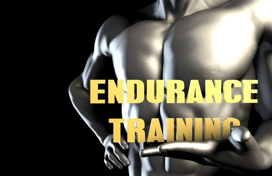 Endurance training With a Business Man Holding Up as Concept