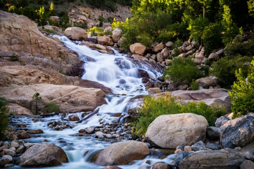 Long exposure of the Alluvial fan at the Rocky Mountain National Park.