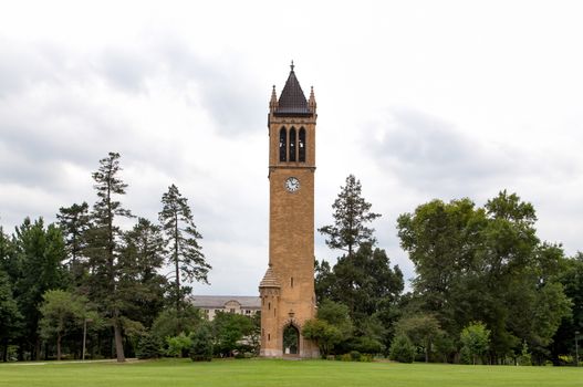 AUGUST 6, 2015: The Campanile clock tower on the campus of the University of Iowa State.