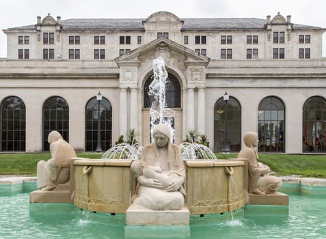 AUGUST 6, 2015: Fountains of the Four Seasons on the campus of the University of Iowa State