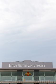 AMES, IA/USA - AUGUST 6, 2015: Jack Trice Football Stadium on the campus of the University of Iowa State.