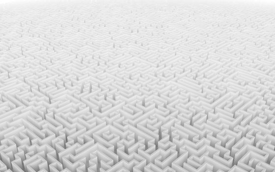 High quality illustration of a large maze or labyrinth