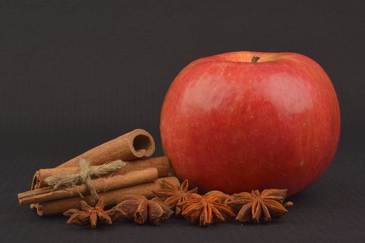 Apple with cinnamon