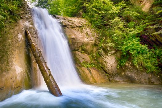 Pruncea waterfall on the Casoca river in the Buzau mountains, Romania