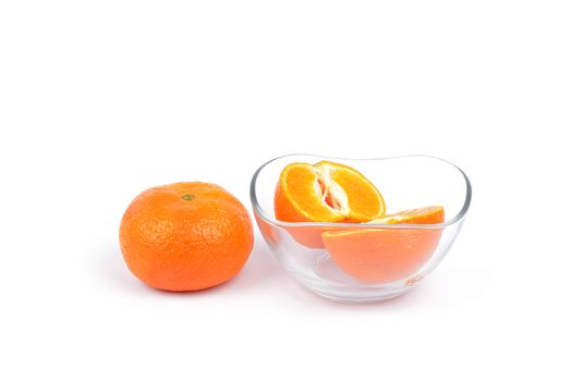 oranges on white background