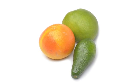 fruit on a white background