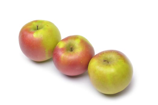 apples over white background