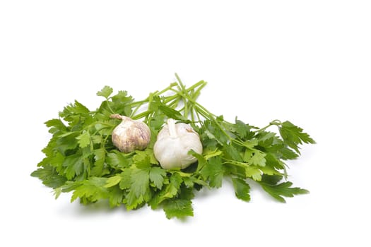 vegetables on a white background