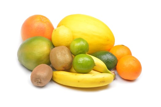 fruit on a white background