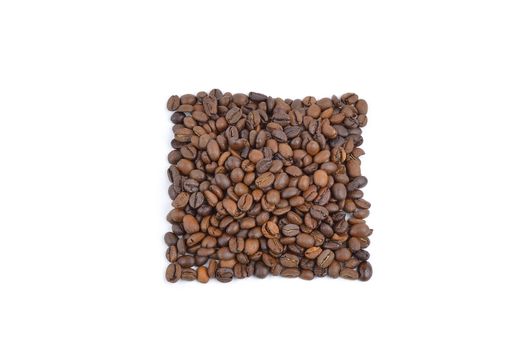 coffee beans stripes isolated in white background