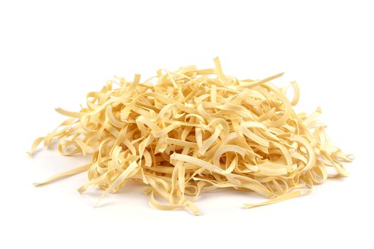 fresh homemade noodles with egg