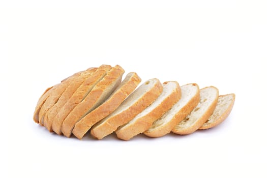 fresh baked  bread isolated on white