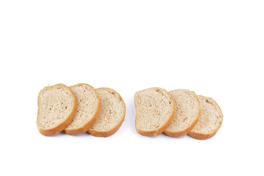 fresh baked from grain bread isolated on white