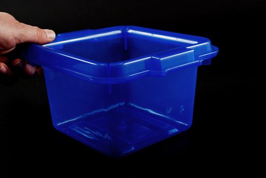 pictures of blue plastic clear containers for storage