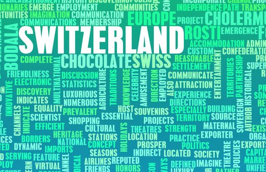 Switzerland as a Country Abstract Art Concept