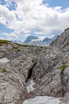 Slip rock / cave at the Dachstein mountains, Austria