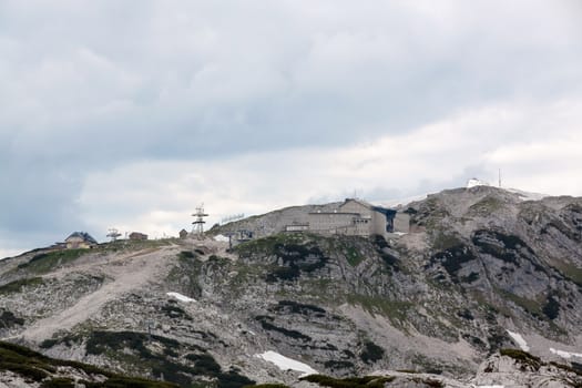 View towards the Dachstein summit station, World Heritage Spiral, Dachstein Lodge
