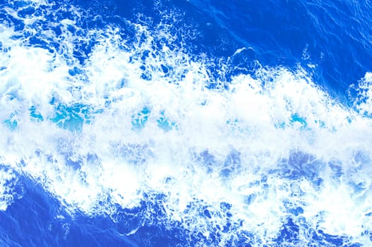 Nature conceptual image. Motion picture of fresh, blue water in the ocean.