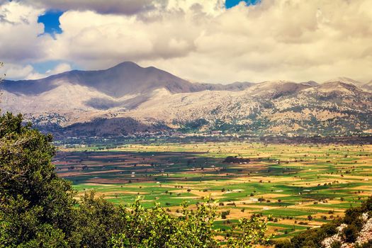 Landscape: plateau in the mountains of Crete, Greece.