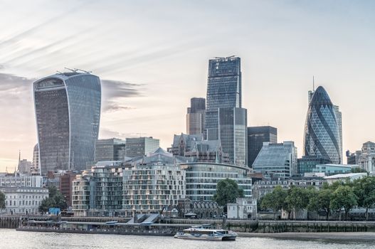 City of London - Skyline at sunset.