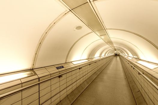 Long circular tunnel.