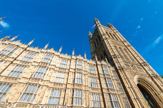 Exterior view of Westminster Abbey in London