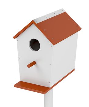 Birdhouse isolated on white background