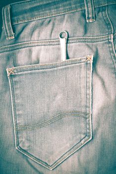 screwdriver in jean pocket pants retro vintage style