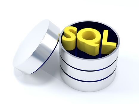 A SQL Database opened containing the word SQL.