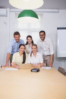 Business people working together at meeting on computer in the office