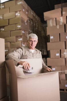 Portrait of a man working in the warehouse