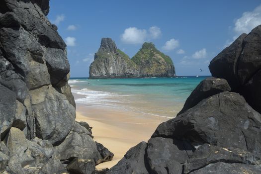 Crystalline sea beach in Fernando de Noronha,Brazil