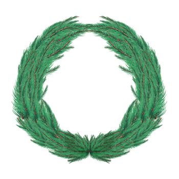 Digitally generated green christmas wreath