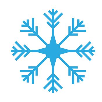 Delicate digital blue snowflake design on white background