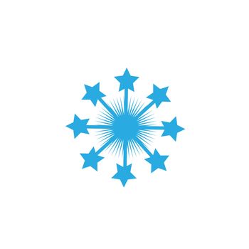 Delicate digital blue snowflake design on white background