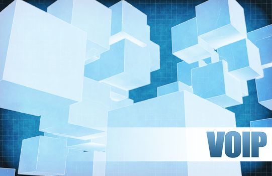 Voip on Futuristic Abstract for Presentation Slide