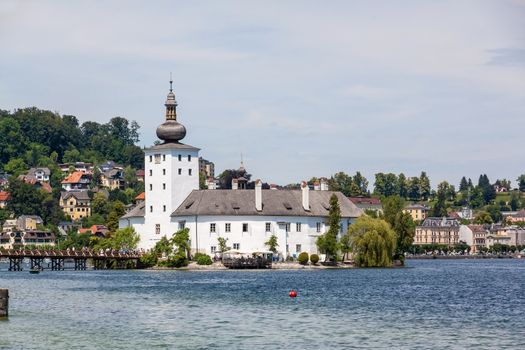 Schloss Ort, castle in Gmunden, Austria, Europe - view from Toscanapark