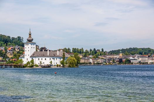 Schloss Ort, castle in Gmunden, Austria, Europe - view from Toscanapark