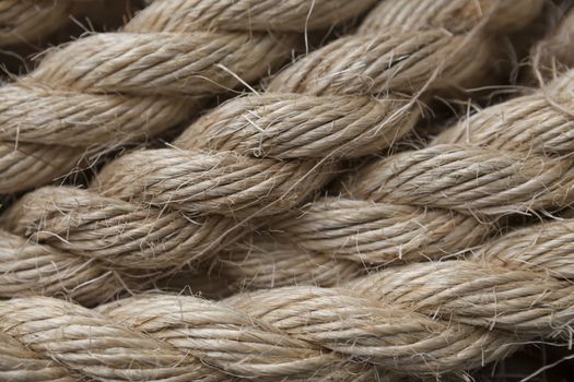 Roll of ship ropes as background texture