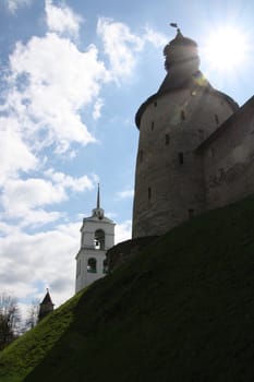 Pskov. The Kremlin on a Sunny summer day