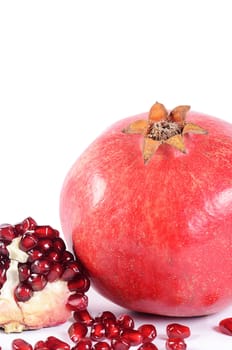 The fresh pomegranate as a background closeup
