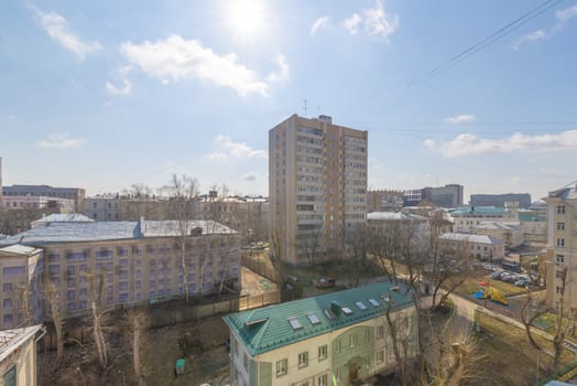 modern high-rise buildings in a modern residential area of Moscow