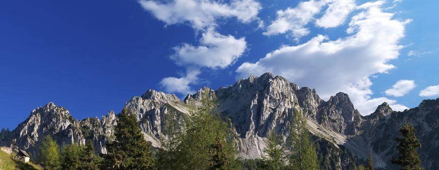 Cima del Cacciatore (Peak of the Hunter) in Julian Italian Alps. Tarvisio, Friuli Venezia Giulia, Italy