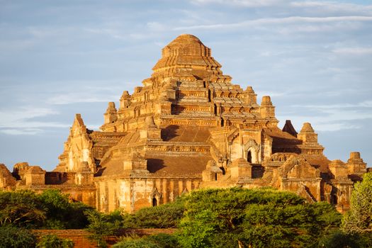 Scenic sunset view of ancient temple Dhammayangyi in Bagan, Myanmar