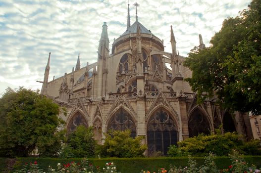 Notre-Dame in Alencon, France - beautiful gothic style architecture of France .