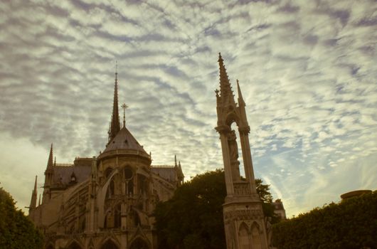 Notre-Dame in Alencon, France - beautiful gothic style architecture of France .