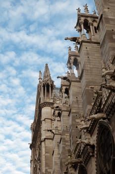 Notre-Dame in Alencon, France - beautiful gothic style architecture of France .