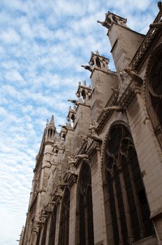Notre-Dame in Alencon, France - beautiful gothic style architecture of France .