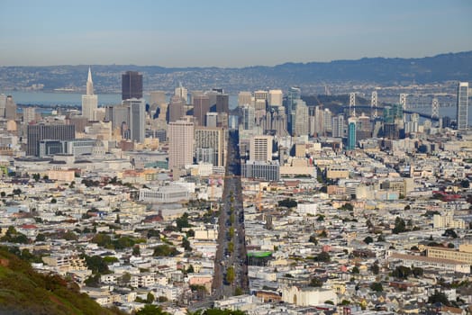 san francisco as seen from twin peaks viewpoint