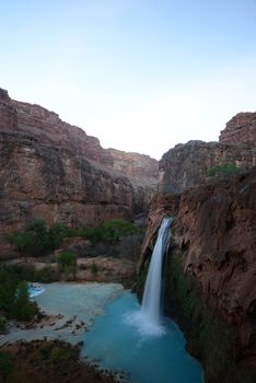 havasu falls in an indian reservation near grand canyon